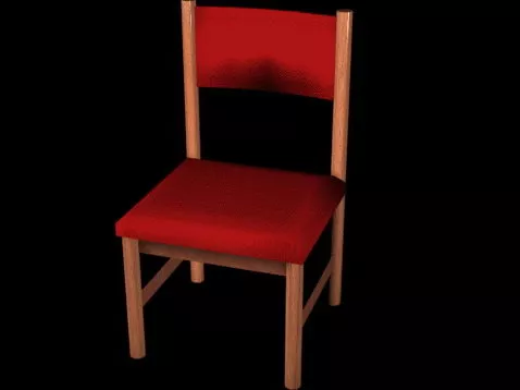 Red Dining Chair 3d model Red Dining Chair 3d model