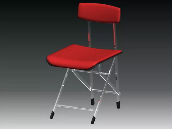 Red Folding Chair 3d model Red Folding Chair 3d model