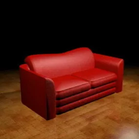 Red Loveseat 3d model