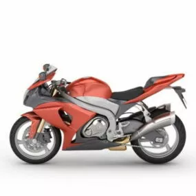 Red Motorcycle 3d model