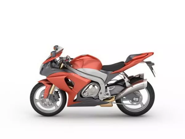 Red Motorcycle 3d model Red Motorcycle 3d model