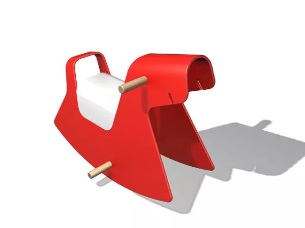 Red Rocking Horse 3d model Red Rocking Horse 3d model