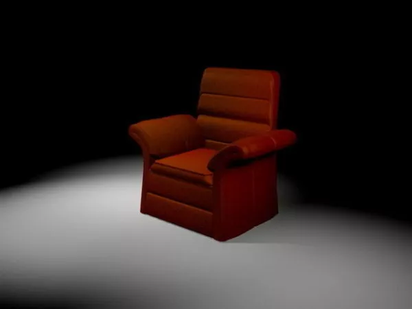 Red Sofa Chair 3d model Red Sofa Chair 3d model