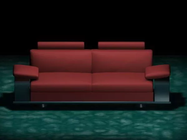 Red Sofa Loveseat 3d model Red Sofa Loveseat 3d model