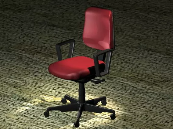 Red Swivel Chair 3d model Red Swivel Chair 3d model