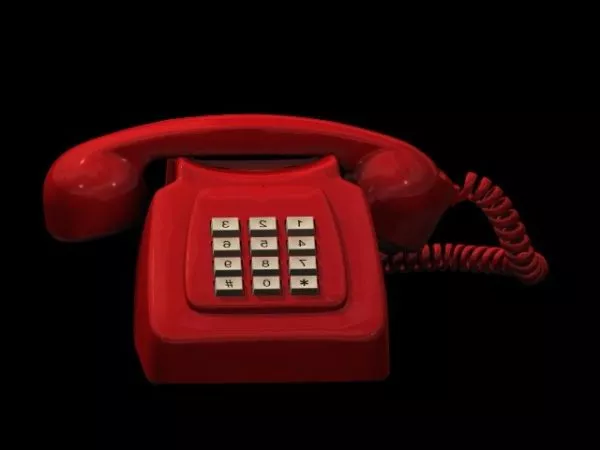 Red Telephone 3d model Red Telephone 3d model