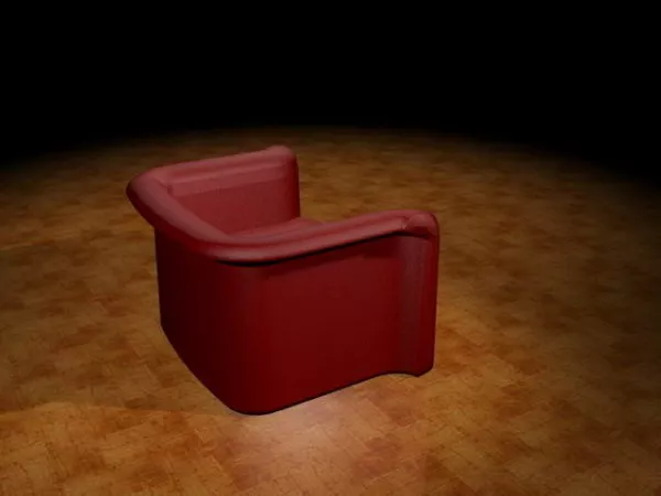 Red Tub Sofa 3d model Red Tub Sofa 3d model
