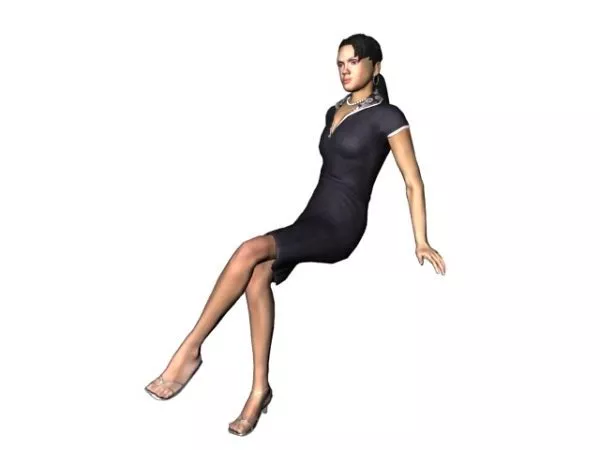 Character Relaxing Lady Sitting 3d model Character Relaxing Lady Sitting 3d model