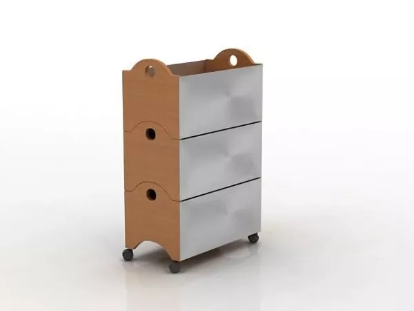 Removable Wooden Storage 3d model Removable Wooden Storage 3d model