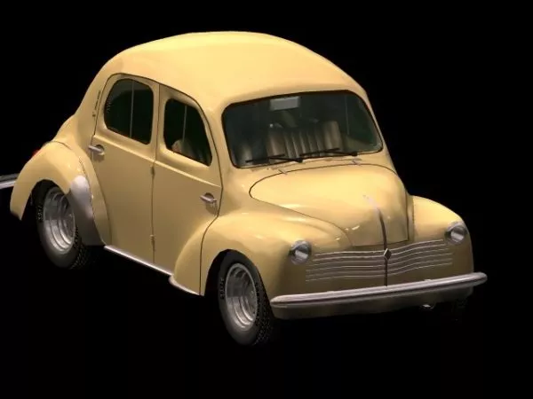 Renault 4cv Compact Car 3d model Renault 4cv Compact Car 3d model