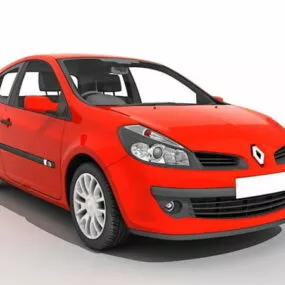 Renault Clio Car Red 3d model