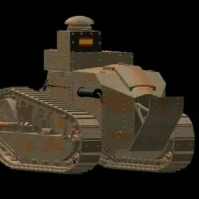 Renault Ft-17 Light Tank 3d model