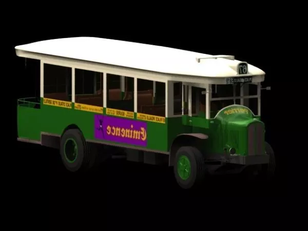 Renault Bus 3d model Renault Bus 3d model