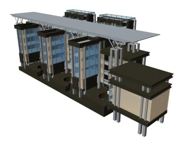 Residential Building 3d model Residential Building 3d model