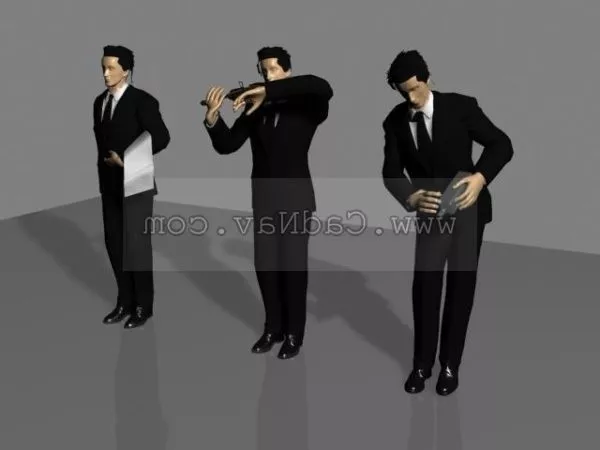 Cartoon Man With Rigged 3d model