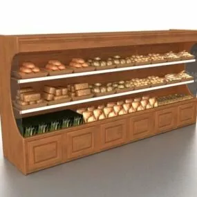 Retail Bakery Bread Display 3d model