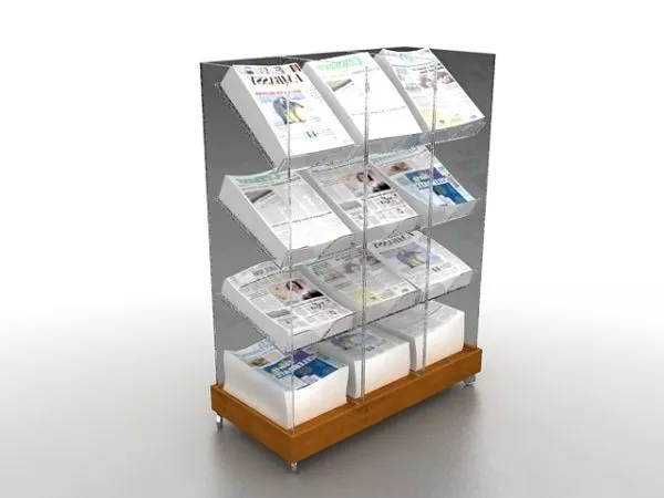 Retail Newspaper Rack 3d model Retail Newspaper Rack 3d model