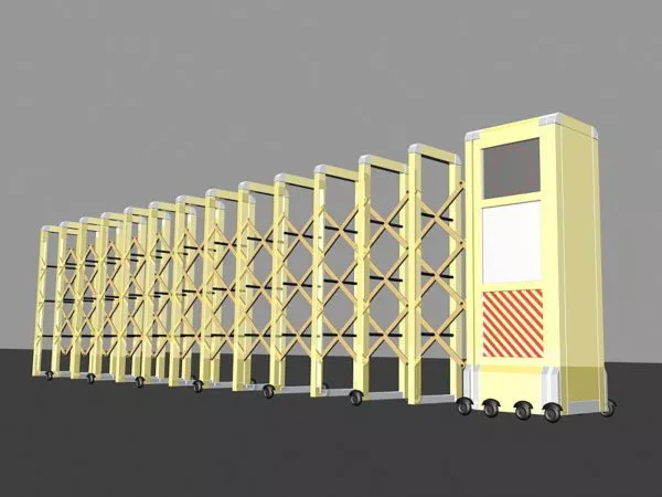 Retractable Electric Gate 3d model Retractable Electric Gate 3d model