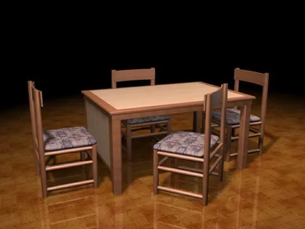 Retro Dinette Sets 3d model Retro Dinette Sets 3d model
