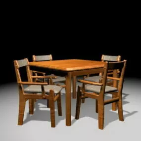 Retro Kitchen Dinette Sets 3d model