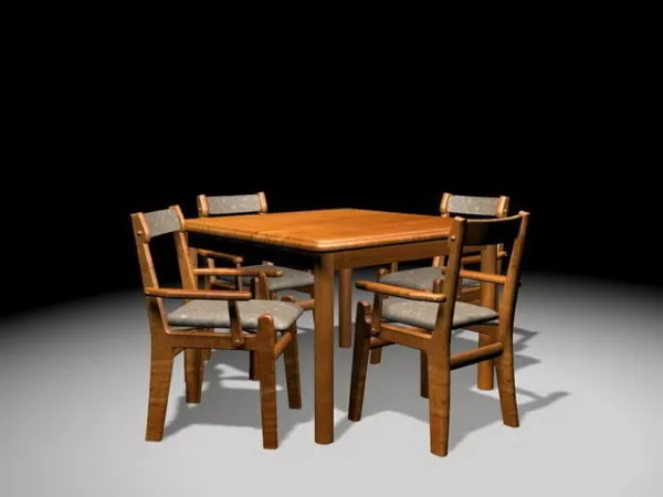 Retro Kitchen Dinette Sets 3d model Retro Kitchen Dinette Sets 3d model