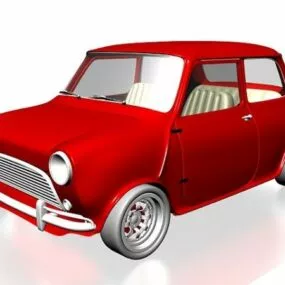 Retro Style Mini Car 3d model