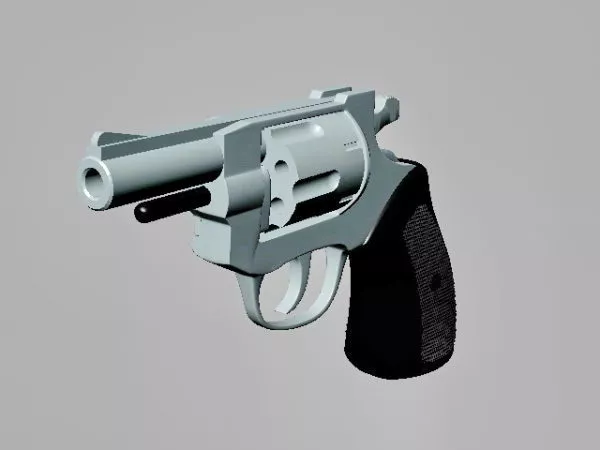 Old Vintage Revolver 3d model