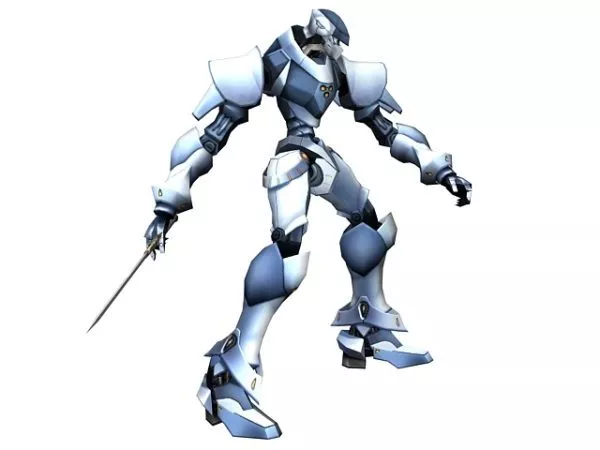 Knight Warrior In Steel Armor 3d model