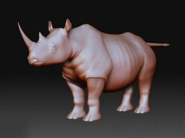 Rhinoceros Statue 3d model Rhinoceros Statue 3d model