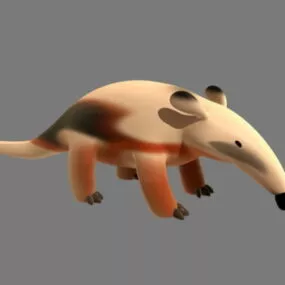 Rigged Anteater Cartoon 3d model
