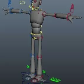 Rigged Cartoon Humanoid 3d model