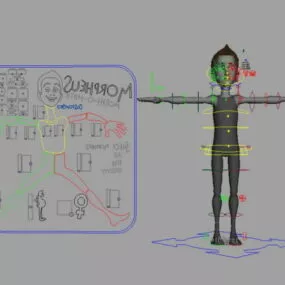 Rigged Cartoon Man 3d model
