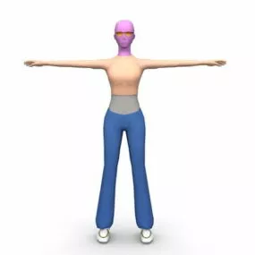 Rigged Female 3d model