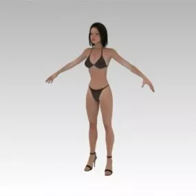 Rigged Woman Bikini Character 3d model