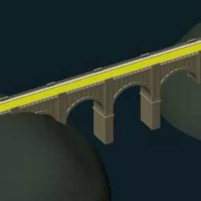 River-crossing Bridge 3d model