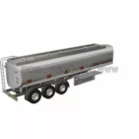 Road Tanker Trailer 3d model