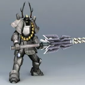 Robot Samurai Concept Art 3d model