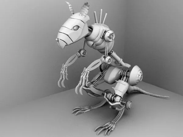 Old Wireless Computer Mouse 3d model