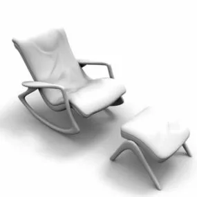 Rocking Chair And Ottoman 3d model