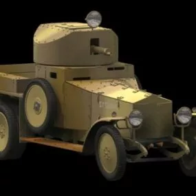 Rolls Royce Mk1 Armoured Car 3d model