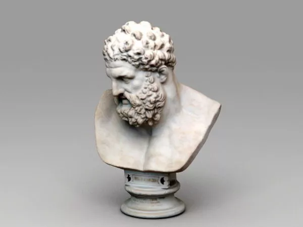 Man Bust Head Statue 3d model