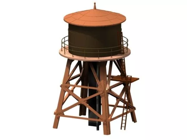 Rooftop Water Tower 3d model Rooftop Water Tower 3d model