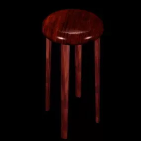 Rosewood Bar Stool 3d model