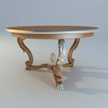 Round Antique Coffee Table 3d model Round Antique Coffee Table 3d model