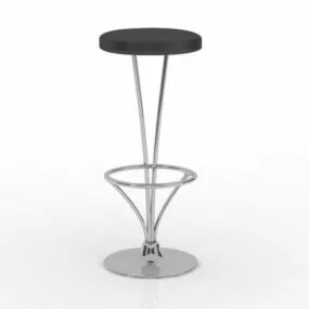 Round Bar Stool Furniture 3d model