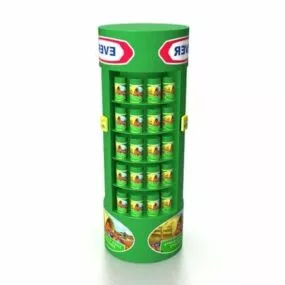 Round Cardboard Display Stand 3d model