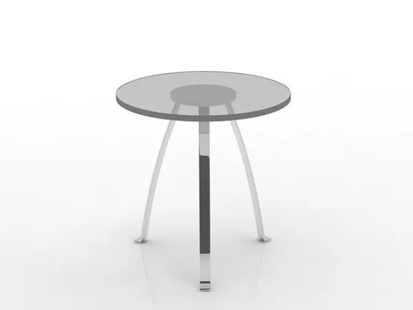 Round Glass Cafe Table 3d model Round Glass Cafe Table 3d model