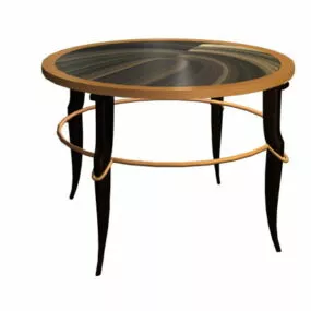 Round Marble Top Table 3d model