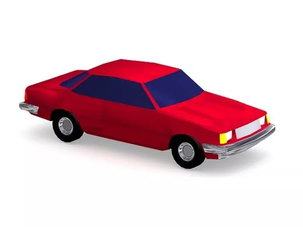 Ruby Red Car 3d model Ruby Red Car 3d model