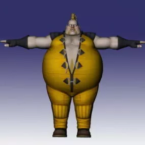Rufus In Street Fighter 3d model